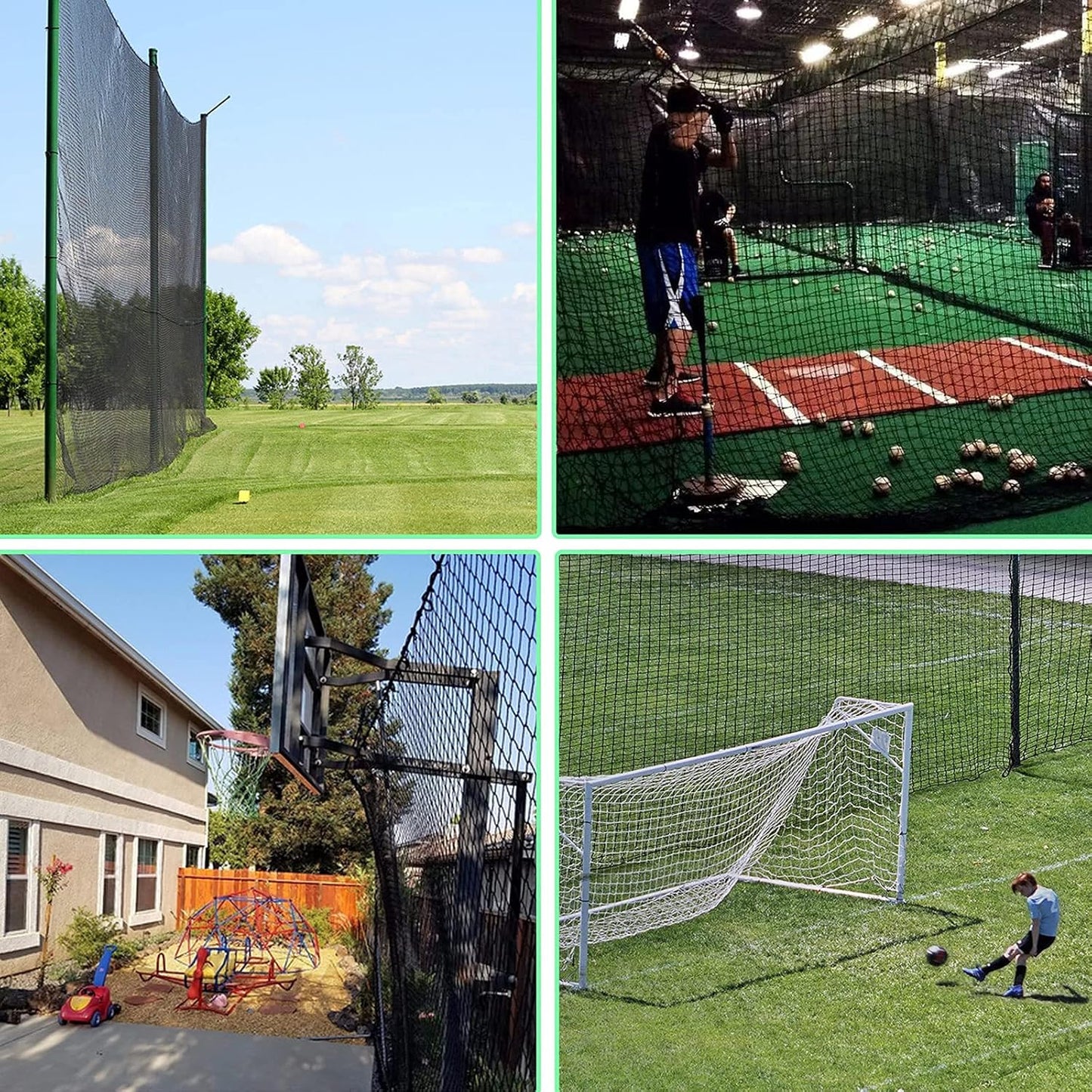 Golf Practice Net - Heavy Duty Nylon Netting, 10X10Ft/10X15Ft/10X20Ft