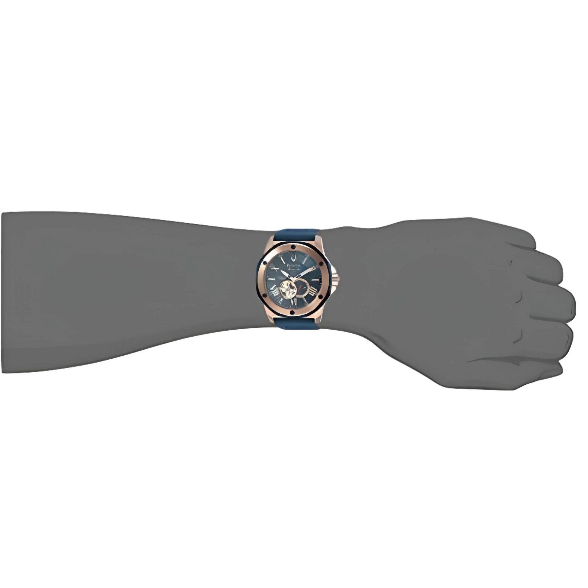 Marine Star Men'S Rose Gold Plated Stainless Automatic Watch 98A227