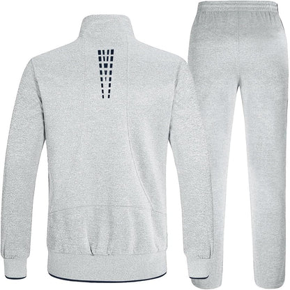 Men'S Tracksuit Athletic Sports Casual Full Zip Sweatsuit