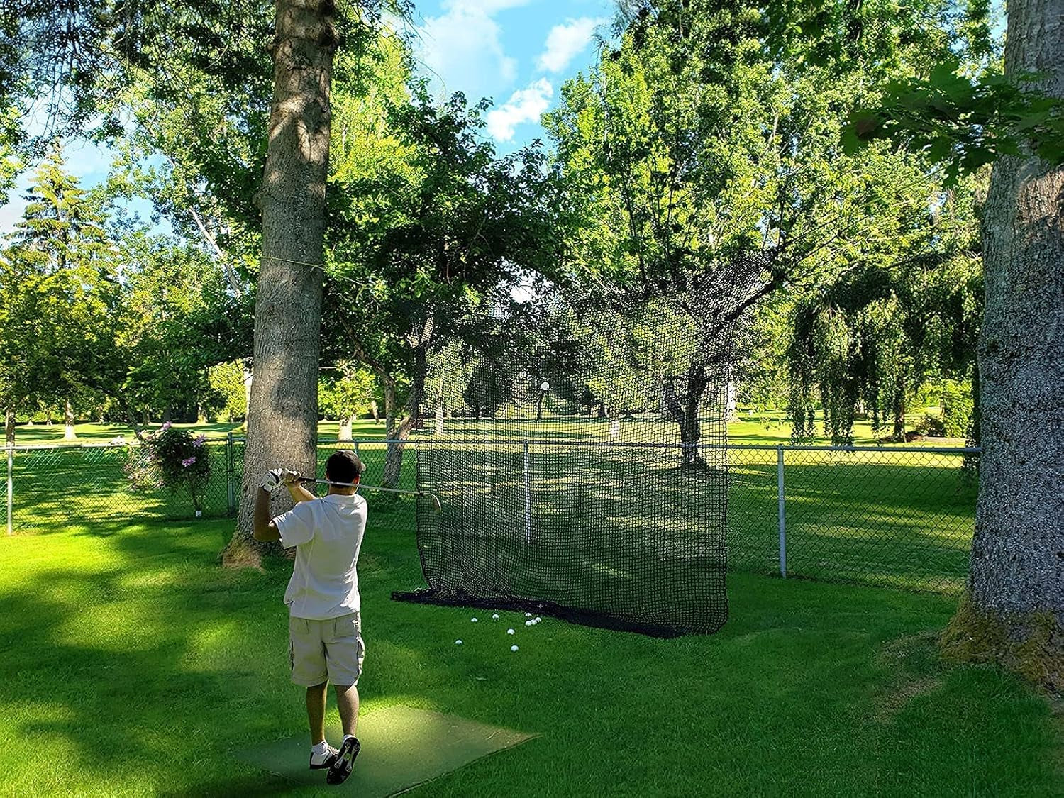 Golf Practice Net - Heavy Duty Nylon Netting, 10X10Ft/10X15Ft/10X20Ft